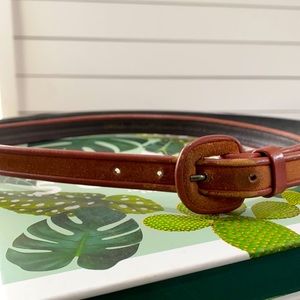 Yves Saint Laurent Vintage Brown Leather Belt
